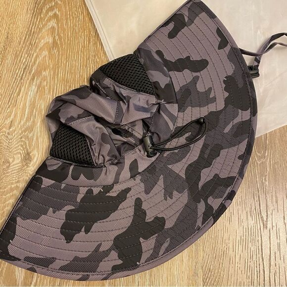 Men Women Fishing Sun Waterproof Wide Brim black gray camo hat NEW - Picture 2 of 9